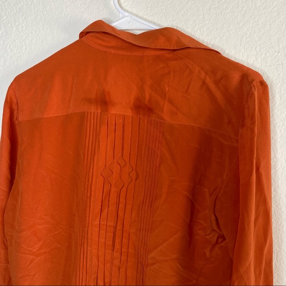 Trina Turk orange silk blouse - Picture 8 of 12